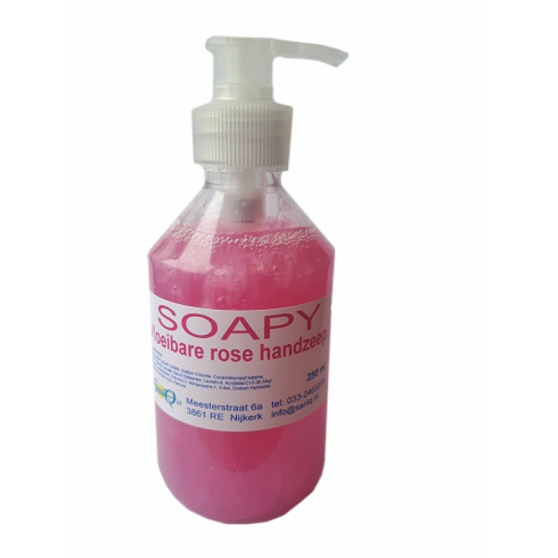 Soapy roze Creme zeep, inhoud 250 ml.